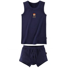 Комплект для мальчика "Наша мама" (майка/трусы-боксеры, цвет: темно-синий, рост 110 см)