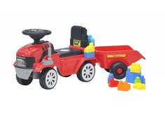 Каталка детская "Builder truck", c прицепом и кубиками Everflo