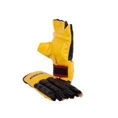 Шингарты (иск.кожа) Larsen TC-0926 черный/желтый XL(733)