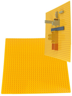 Пластина для конструктора Baseplate , 25,5x25,5 см (жёлтая) Город Игр