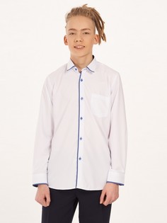 Сорочка приталенного силуэта для мальчика Nota Bene (цвет: джинс, рост 134-140 см)