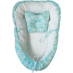 Подушка для сна Папитто Кокон + подушка Бабочка Бирюза 3140
