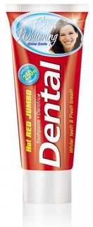 Зубная паста Dental Hot Red Jumbo Extra Whitening. Экстра отбеливание Rubella, 250 мл