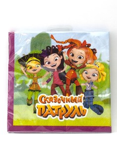 Салфетки бумажные ND Play Сказочный патруль зелено-голубые 12 штук