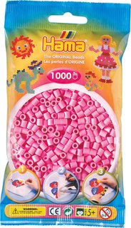 Бусинки для термомозаики 1000 шт. Hama серии MIDI 207-48 розовый пастель
