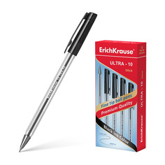 Ручка шариковая ErichKrause® ULTRA-10, черный в коробке 12 шт