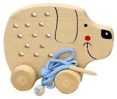Развивающая игрушка Собачка на колесиках Rn Toys