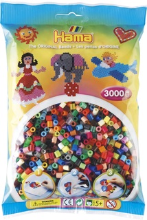 Бусинки MIDI для термомозаики 3000 шт. микс Hama 201-68