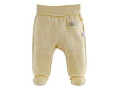 Ползунки на мягком поясе "Be Happy" (швы наружу), цвет: бежевый, рост 62 см Наша Мама