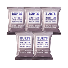 Чипсы Burts Sea salt & crushed peppercorns (морская соль и перец) 5 шт по 150 г