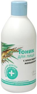 Тоник для лица Домашний доктор с алоэ вера и женьшенем, 300 мл