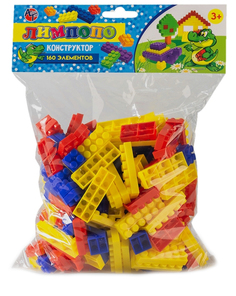 Конструктор блочный Лимпопо, 160 деталей Алекс Тойз Alex Toys
