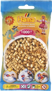 Бусинки MIDI 1000шт. золотые Hama 207-61