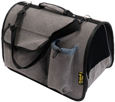 Сумка-переноска для кошек и собак PRIDE 29x45x27см серый