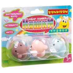 Набор сквишей "Чудики. Няшки" (мишка, заяц, хрюша) Bondibon