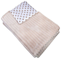 Плед детский двухсторонний, 90х90 см (цвет: бежевый) Эдельвейс