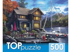 Пазлы "Toppuzzle. Ночной дом и яхта", 500 элементов Рыжий кот