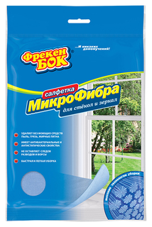 Салфетка Фрекен бок микрофибра для стекол и зеркал 35x35 1 шт