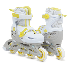 Коньки N.Ergo N-083QH р.S 30-33 White-Yellow
