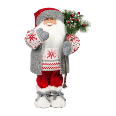 Игрушка новогодняя MaxiToys Дед Мороз в свитере со снежинкой 32 см