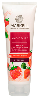 Маска для лица и шеи Markell Magic Duet Клубника и йогурт 120 мл