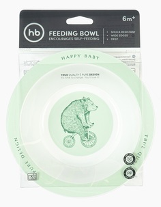 Тарелка глубокая для кормления Happy Baby , цвет: olive