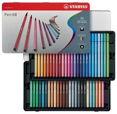 Фломастеры "Pen 68", 50 цветов Stabilo