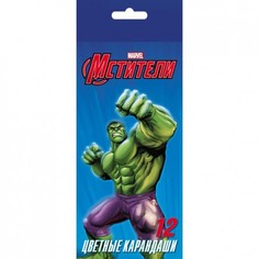 Карандаши цветные Hatber VK. Marvel-Мстители 12 цветов