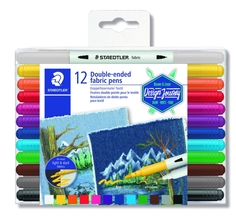 Фломастеры для тканей Staedtler Design Journey 12 цветов