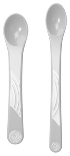 Ложки для кормления Twistshake Feeding Spoon пастельный серый (Pastel Grey) 2 штуки