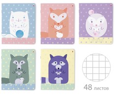Тетрадь Альт общая Волшебные лисы в клетку 165 х 203 мм А5 48 листов