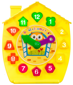 Игрушка пластм. 2в1 сортер-часы, серия " Моей Деточке", РАС 24?32?2.5см, арт.M9017. Yako Toys