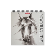 Альбом для эскизов на спирали ErichKrause® Wild Horse, 220х220 мм, 40 листов