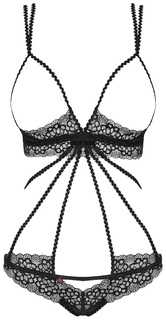 Соблазнительное боди Liferia с цветочным орнаментом 182441 Obsessive