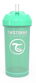 Поильник с трубочкой Twistshake Straw Cup пастельный зелёный 360 мл 78590