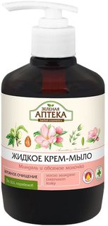 Жидкое крем-мыло Зеленая аптека "Миндаль и овсяное молочко" 460 мл