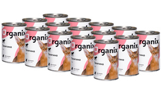 Влажный корм для кошек Organix ADULT CATS с телятиной, 15шт, 410г