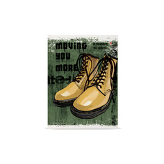 Блокнот Альт, А6 110 х 145 мм BOOTS. ЖЕЛТЫЕ БОТИНКИ мультиколор 160л 3-160-002/26