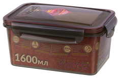 Контейнер пищевой прямоугольный 1,6 л,, 20*14*9,5 см, (модель 093/161) Violet