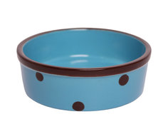 Одинарная миска для кошек и собак Magic Cat, керамика, синий, 0.22 л