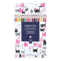 Карандаши цветные Bruno Visconti Happy сolor 18 цветов