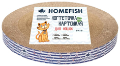 Когтеточка Home-Fish гофрокартон, с пропиткой кошачьей мятой, 40.5х40.5х4см
