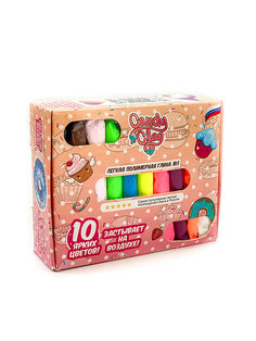 Набор для лепки Candy Clay Легкая полимерная глина, 10 ярких цветов