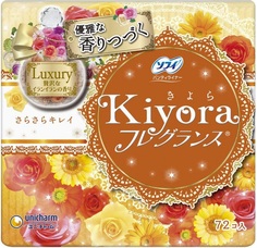 Ежедневные гигиенические прокладки UNICHARM "Sofy" Kiyora Luxury, пачка 72 шт