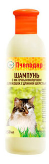 Шампунь для кошек Pchelodar с маточным молочком для длинношерстных, 250 мл Пчелодар