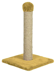 Когтеточка Зооник на подставке (однотонный мех) Бежевый 340*340*580