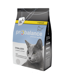 Сухой корм для стерилизованных кошек и кастрированных котов Probalance Sterilized, 400 г