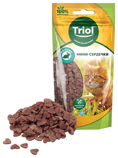 Лакомство для кошек Triol Мини-сердечки фигурки, кролик, 40 г