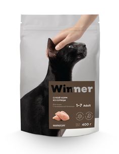 Сухой корм для кошек Winner, при МКБ, курица, 400 г