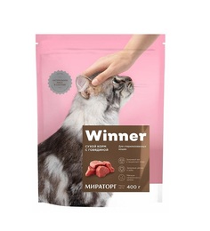 Сухой корм для стерилизованных кошек Winner, с говядиной, 400 г